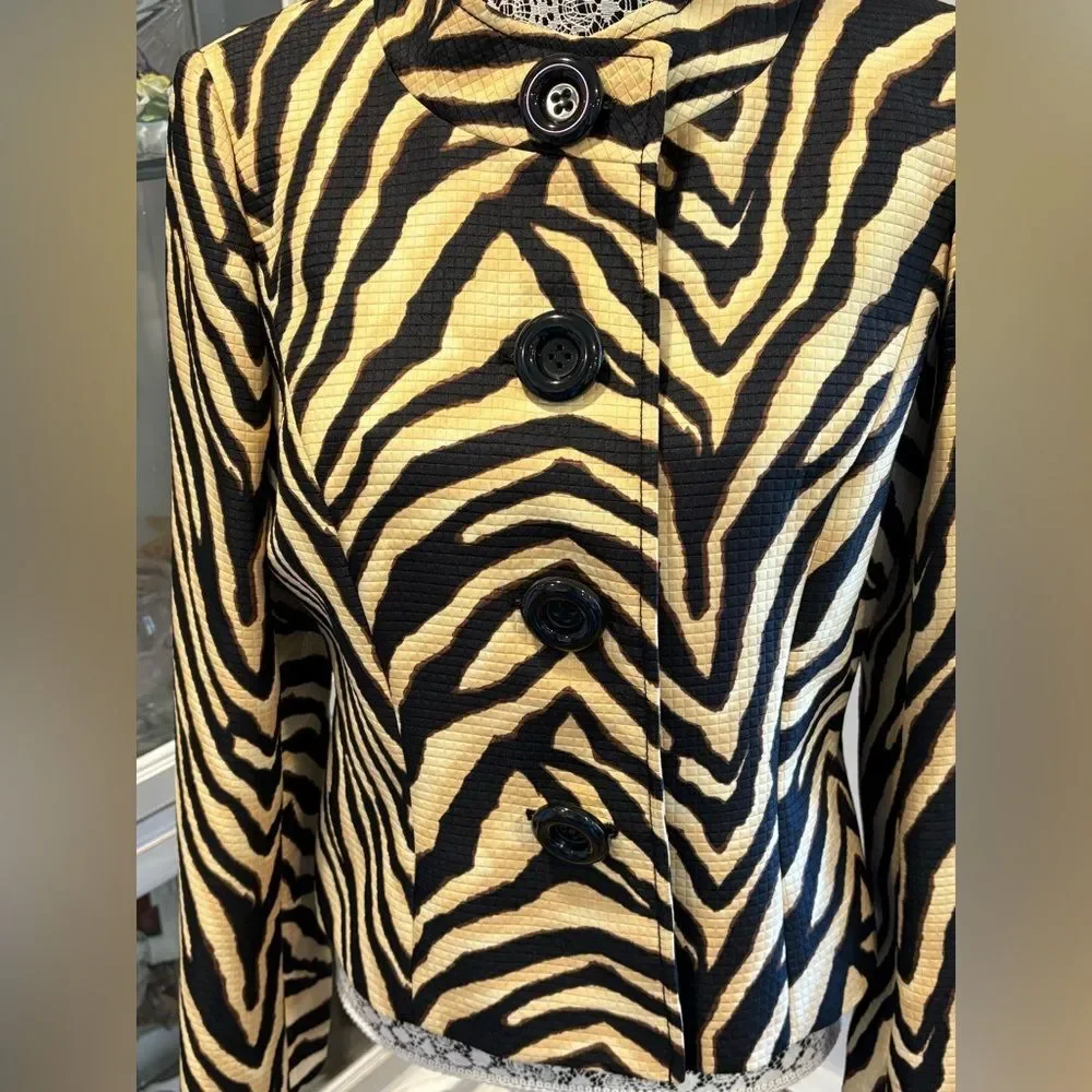 Liz Claiborne Zebra Pattern Blazer - Picture 13 of 14
